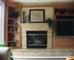 Light Shade Faux Finished Fireplace